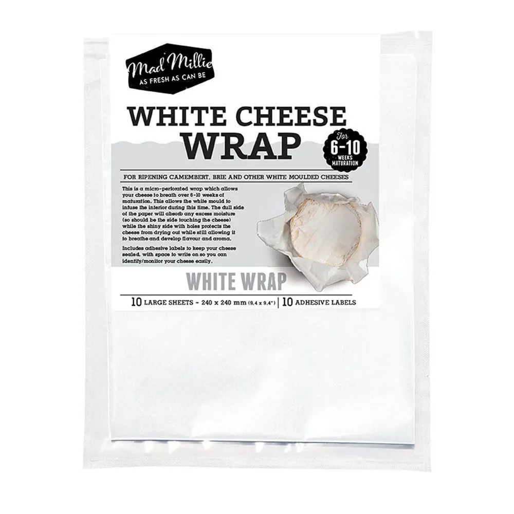 Mad Millie White Cheese Wrap 240 x 240 (10 Sheets)